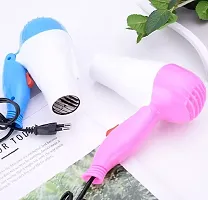 Hair Dryer-1290 1000W Foldable Hair Dryer For Women Professional Electric Foldable Hair Dryer With 2 Speed Control ( Multicolor )-thumb1