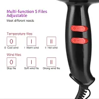 Hair Dryer For Women And Men Professional Stylish Hot And Cold Dryer Hair Dryers Compact 1800 Watts With Nozzle Black Hair Styling-thumb1