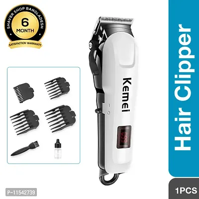 Hair Trimmer For Mens Professional Rechargeable And Cordless Hair Clipper Runtime- 120 Min Trimmer For Men, (White Trimmers)-thumb0