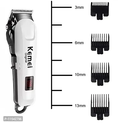 Hair Trimmer For Mens Professional Rechargeable And Cordless Hair Clipper Runtime 120 Min Trimmer For Men White Trimmers Hair Styling-thumb4