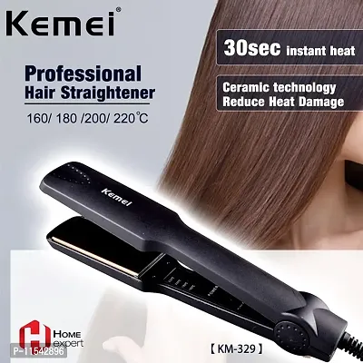 Hair  Straightener Machine  Corded Electric Flat Iron Stylish Hair Straightener For Women Hair Straightenernbsp;nbsp;(Black)-Beauty Appliances For Women.