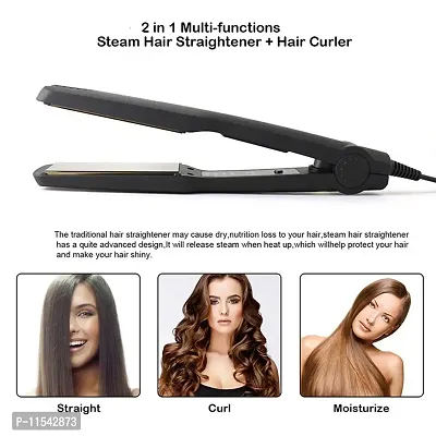 Hair  Straightener Machine  Corded Electric Flat Iron Stylish Hair Straightener For Women Hair Straightenernbsp;nbsp;(Black)-Beauty Appliances For Women.-thumb2