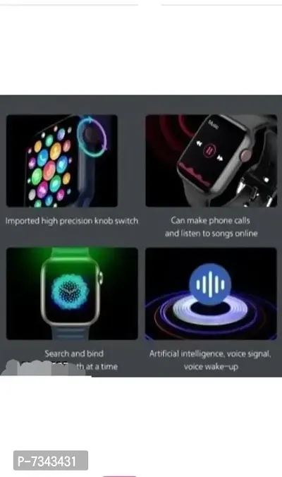 Stylish I7 Pro Max Smart Watch With Bluetooth Calling Activity Tracker Black 1Pc-thumb3
