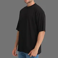 Stylish Cotton Solid Oversize T-Shirt for Men-thumb1