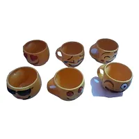 Dream Shades Ceramic Smiley Emoji Face Tea/Coffee Mug (140 ml) - Set of 6-thumb1