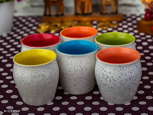 TMF Multicolor Reusable Khullad Set of 6 for Tea/Chai, 180 Ml-thumb2