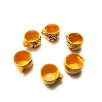 Ceramic Coffee Cup Set - Yellow, 120 ml-thumb2