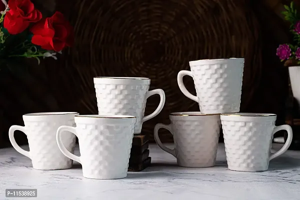 TMF Fine Bone China Tea Cup Set of 6-thumb3