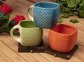 TMF Tea Cup Set of 6, Multicolour (Size:180ml)-thumb1