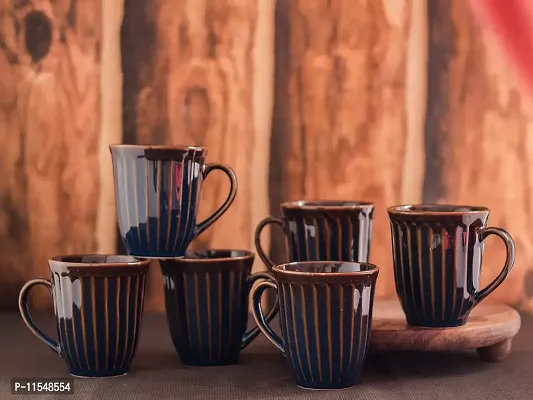 The Mug Factory Ceramic Coffee Mug - Set Of 6, Multicolor, 300 ML