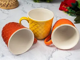 TMF Fish Cut Multicolor Tea Cup Set of 6 (Size:250ml)-thumb1