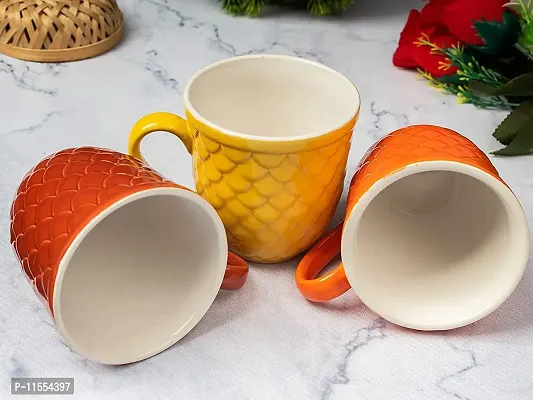 TMF Fish Cut Multicolor Tea Cup Set of 6 (Size:250ml)-thumb2