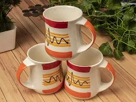 The Mug Factory TMF White Color Wide Base Milk & Coffee Mugs Set of 6, 325 Ml-thumb1