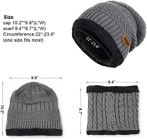 SHISHUONLINE Kids Beanie Cap with Muffler-thumb2