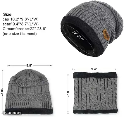 SHISHUONLINE Kids Beanie Cap with Muffler-thumb3