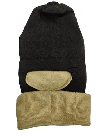 SHISHUONLINE Mens and Women Monkey Cap Reversable (Pack of 3) (Free Size, Dark Brown-Brown Grey-Golden)-thumb1