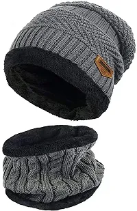 SHISHUONLINE Kids Beanie Cap with Muffler-thumb1