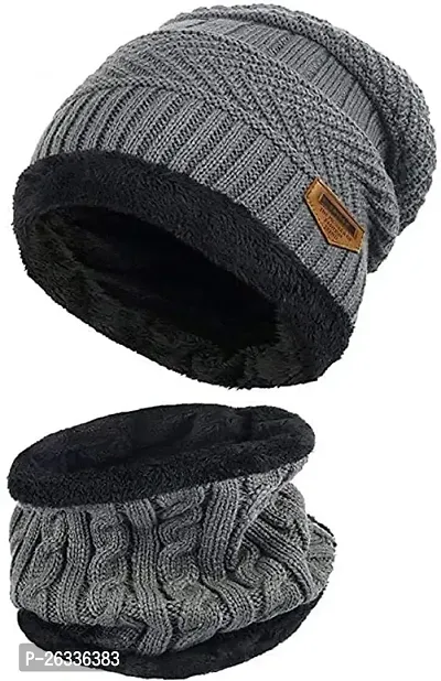 SHISHUONLINE Kids Beanie Cap with Muffler-thumb2