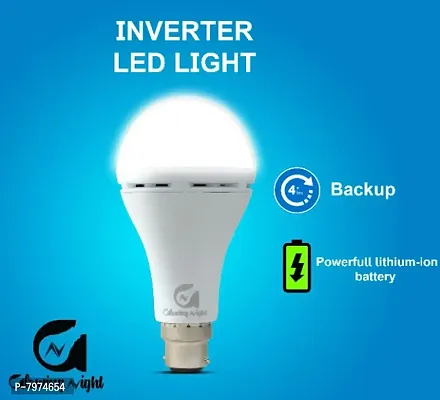 GLOWING-NIGHT - B22 Rechargeable LED Bulb 12 Watt | Inverter LED Emergency Bulb (PACK OF-1)-thumb2
