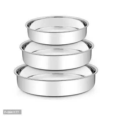 Aluminium Cake Baking Moulds Set of 3 (6inch, 7inch  8inch)