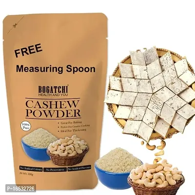 BOGATCHI Kaju Kulfi Pre-Mix Cashew Powder for Making Kaju Kulfi , 200g , Free Measuring Spoon-thumb0