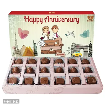 BOGATCHI Happy Anniversary Gift for MOM and DAD, Traveler's Choice, Dark Chocolates, Love Chocolates, Premium Chocolates, 180 g