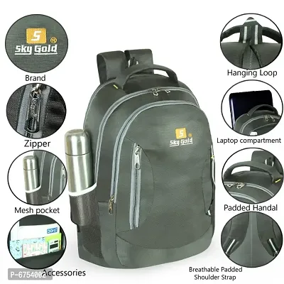 SKY GOLD Grey Bag College Bag, School Bag, Office Bag SKY027-thumb0