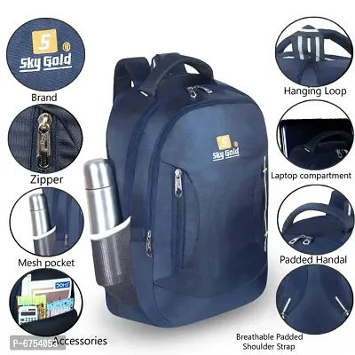 SKY GOLD Blue Bag, College Bag, School Bag, Office Bag SKY027-thumb0