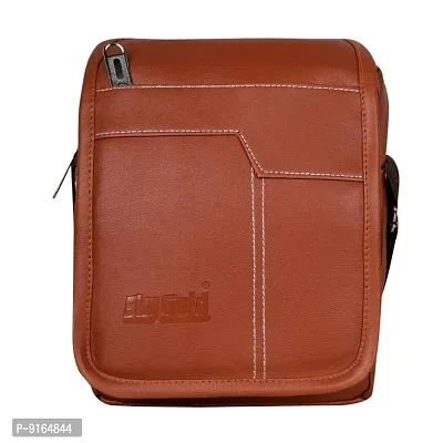 12L Messenger Bag - Side Bag - Phome Leather Bag Tan-thumb0