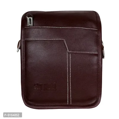 12L Messenger Bag - Side Bag - Phome Leather Bag Brown-thumb0