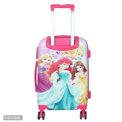 Small Check-in Suitcase (16 inch) - 5 Princess Printed Suitcase/ Trolley Bag for Kids/Gifting purposes - Pink-thumb2