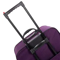 Combo Trolley Bag (20inch+24inch) Polyester Check In Soft Case Trolley / Bag Suitcase for Travel Purple-thumb4