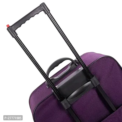 Combo Trolley Bag (20inch+24inch) Polyester Check In Soft Case Trolley / Bag Suitcase for Travel Purple-thumb5