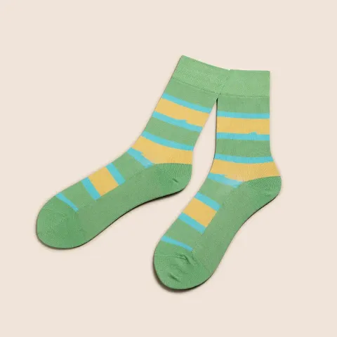 Bold Stripe Crew Length Socks Pack Of 1 Unisex