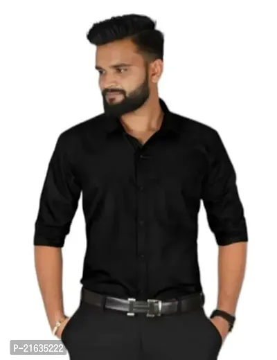 Men Solid Regular Fit Cotton Casual Shirt-thumb0