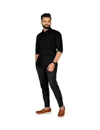 Men Solid Regular Fit Cotton Casual Shirt-thumb2