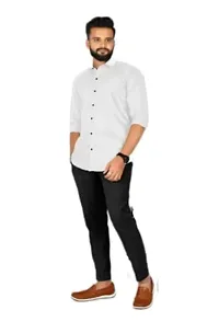 Men Solid Regular Fit Cotton Casual Shirt-thumb2