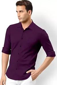 Men Solid Regular Fit Cotton Casual Shirt-thumb2