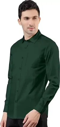 Men Solid Regular Fit Cotton Casual Shirt-thumb3