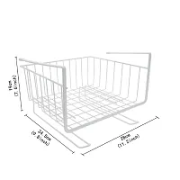 TradeVast#174; Under Shelf Basket Wire Rack Slides Under Shelves for Storage with Hangers 16 inch - Multicolor-thumb2