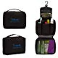 Black Toiletry Bag Travel Organizer Cosmetic Makeup Bag Unisex Travel Toiletry Kit  (Black)-thumb1
