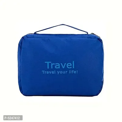 Black Toiletry Bag Travel Organizer Cosmetic Makeup Bag Travel Toiletry Kit Bag (Blue)