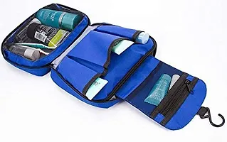 Black Toiletry Bag Travel Organizer Cosmetic Makeup Bag Travel Toiletry Kit Bag (Blue)-thumb3