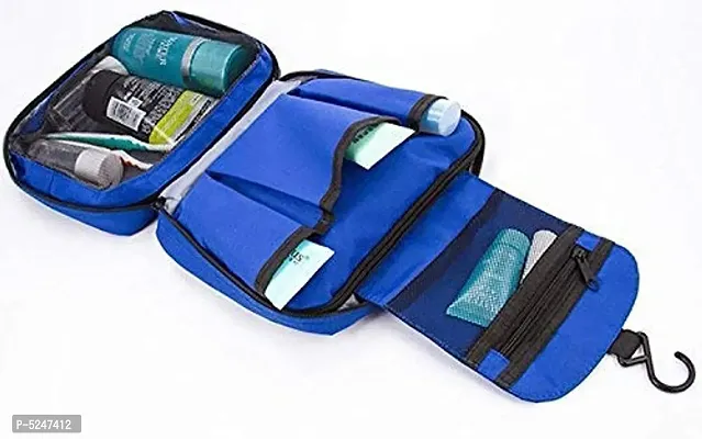 Black Toiletry Bag Travel Organizer Cosmetic Makeup Bag Travel Toiletry Kit Bag (Blue)-thumb4