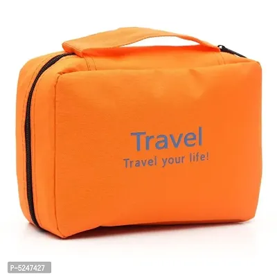 Orange Toiletry Bag Travel Organizer Cosmetic Bags Makeup Bag Toiletry Kit Travel Bag Travel Toiletry Bag Unisex