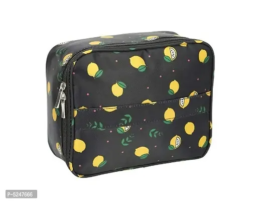 Polyester Toiletry Makeup Bag with Collapsible Compartments (Mango)