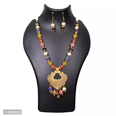 Stylish Multicoloured Bronze Jewellery Set For Women