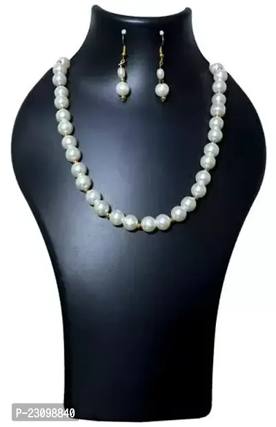 Stylish White Shell Jewellery Set For Women