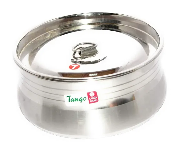 Expresso Stainless Steel Tableware Cooking & Serving Dish Pot Set of 3, Silver 400ml / 600ml & 800ml