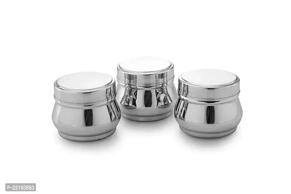 Expresso Stainless Steel Small/Mini Box Dabba/Container/Storage Box, Capacity-230ml Each, Set of 3